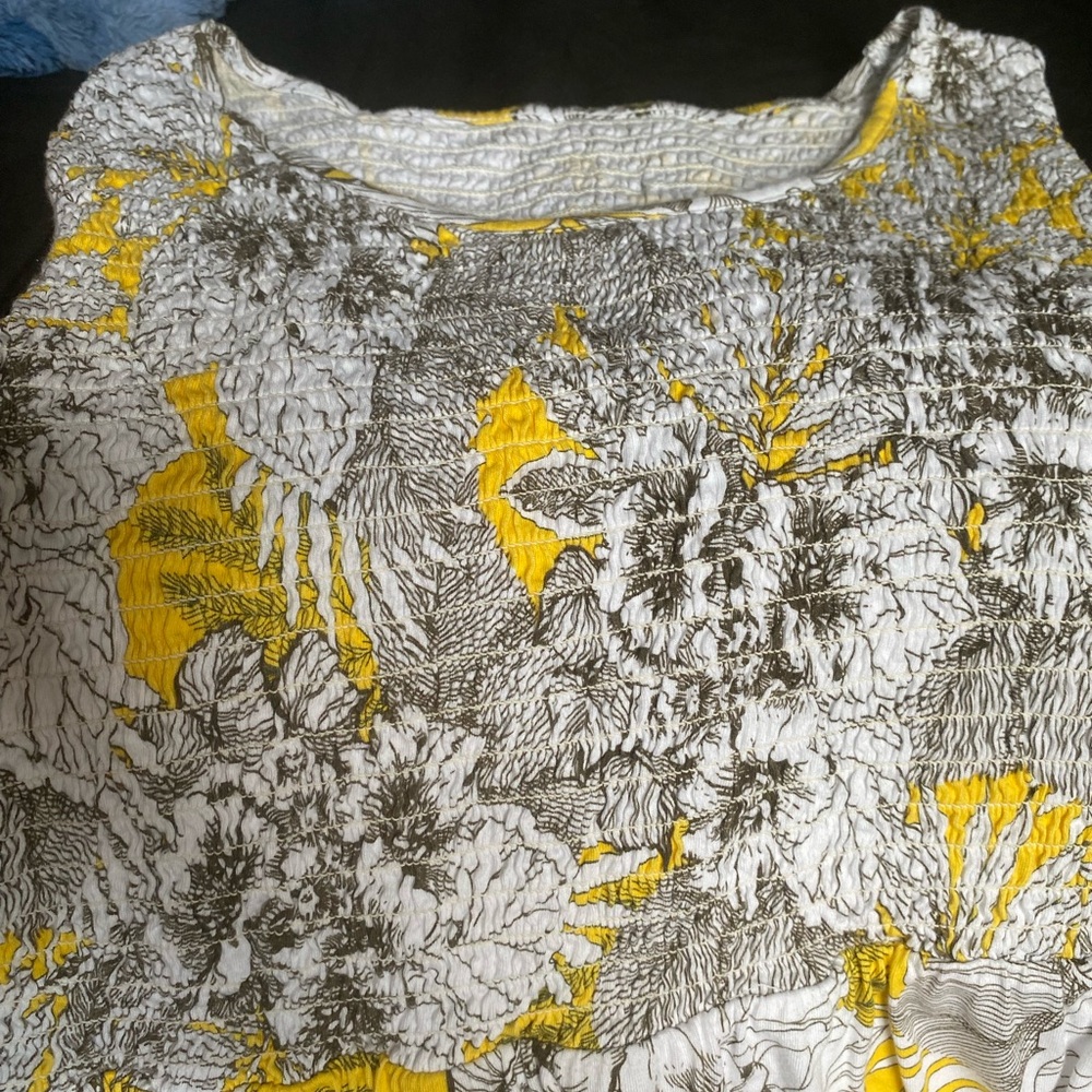 Floral Yellow and Gray Women's sundress